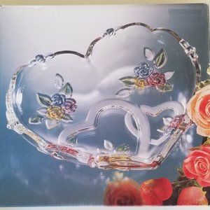 Crystal Heart Serving Platter